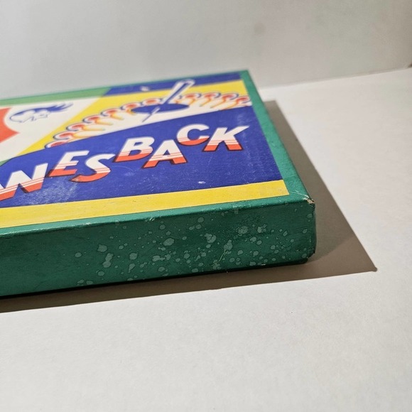 Vintage Wesback‎ Spinning Top Game Vibrant Cardboard Wood Spinner - Picture 7 of 9